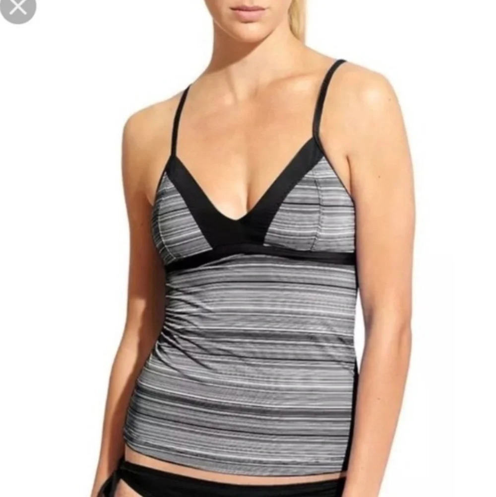 Athleta Veracruz Striped Tankini Swim Top XXS